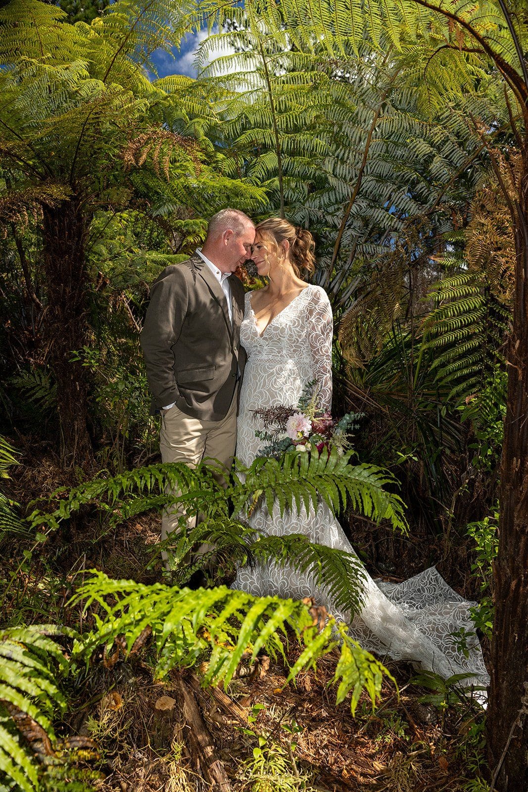 Wedding portrait in the Wellington hills